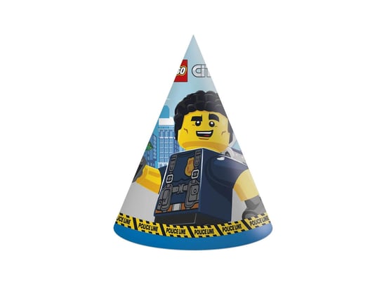 Czapeczki urodzinowe Lego City - 6 szt. Procos
