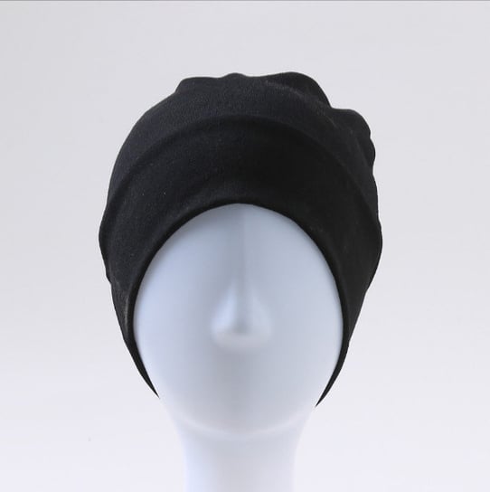 Czapka Beanie Ze 100% Bawełny Dla Mężczyzn I Kobiet Black INF