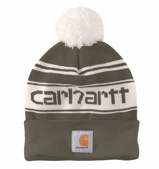 Czapka Carhartt Knit PomPom Cuffed Logo Arborvitae Carhartt