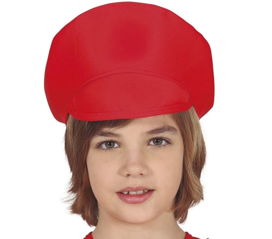 Czapka dziecięca "Maszynista Mario" czerwona z daszkiem Guirca