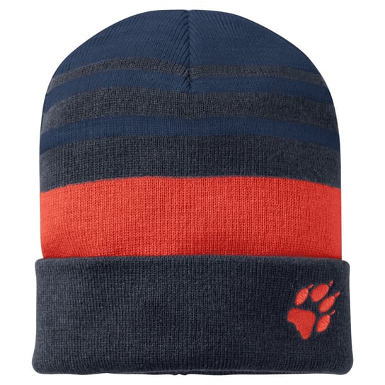 Czapka Dziecięca Stripy Knit Cap K Night Blue M Jack Wolfskin