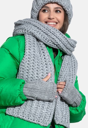 Czapka o grubym splocie chunky knit szara / Fobya Inna marka