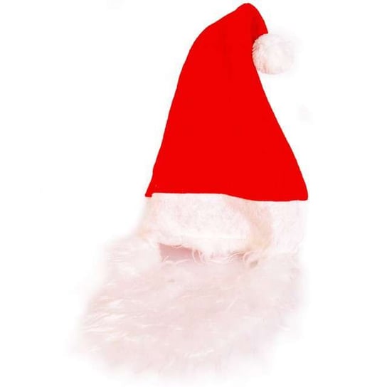 Czapka, Święty Mikołaj z brodą, czerwona, rozmiar uniwersalny Arpex