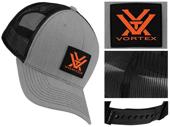 Czapka Vortex Pursue And Protect szaro-czarna z pomarańczowym logo VORTEX