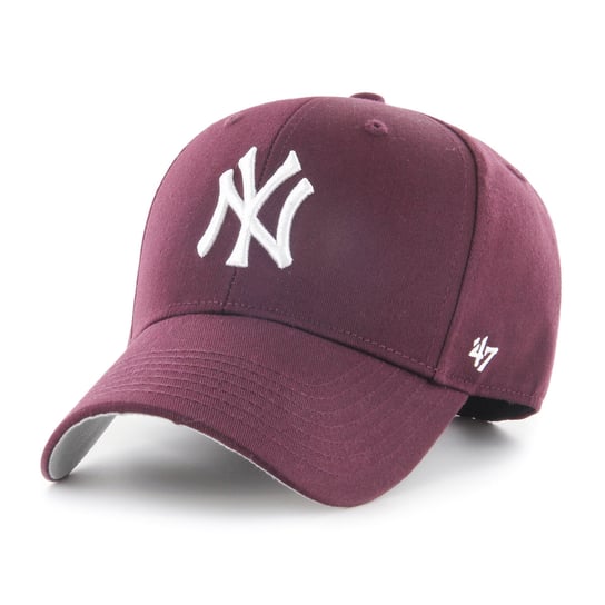Czapka z daszkiem 47 Brand MLB New York Yankees dla dzieci bordowa - B-RAC17CTP-KM 47 Brand