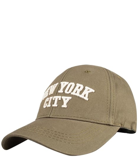 Czapka z daszkiem ozdobiona napisem NEW YORK CITY Agrafka