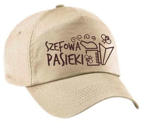 Czapka Z Daszkiem "Szefowa Pasieki", Beżowa - Cza9 BEE&HONEY