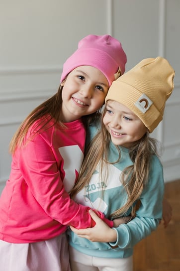 Czapka z kominem Rainbow - różne kolory - Nitki Kids -  M - COGNAC Nitki Kids