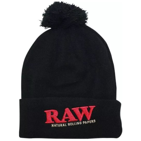 Czapka zimowa RAW Pompom Knit Hat czarna RAW