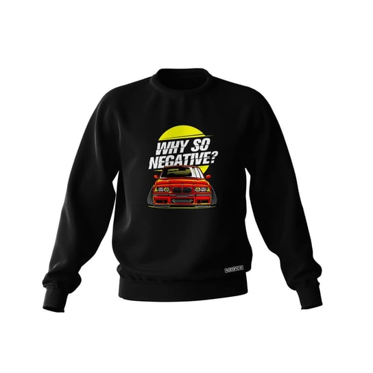 Czarna bluza BMW E36 WHY SO NEGATIVE?-M 4stance.pl