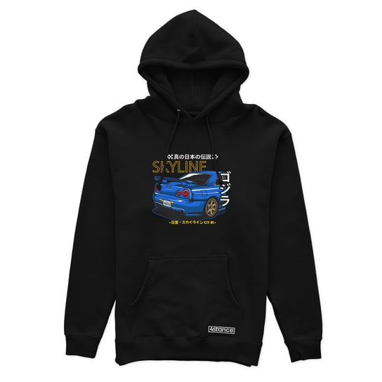 Czarna bluza z kapturem NISSAN R34-XS ProducentTymczasowy