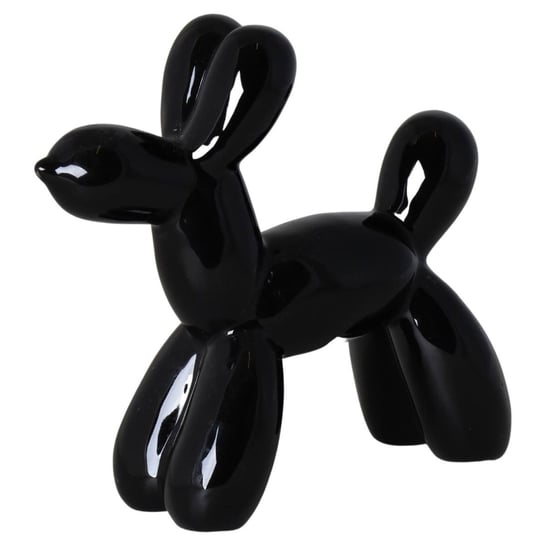 Czarna figurka ceramiczna - pies Aja 18 cm Duwen