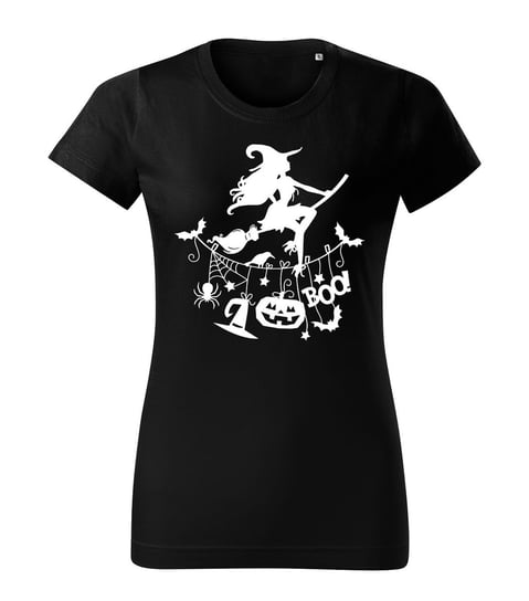 Czarna Halloweenowa Koszulka T-shirt Hafna