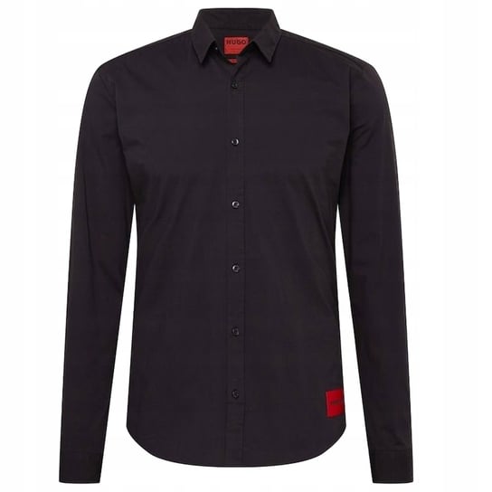 Czarna Koszula Męska Elegancka Ładna Czerwone Logo HUGO BOSS bawełniana Czarna Koszula Męska Elegancka Ładna Czerwone Logo HUGO BOSS bawełniana XXL Hugo Boss
