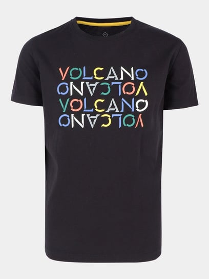 Czarna koszulka chłopięca z nadrukiem VOLCANO T-KULER JUNIOR 122-128 VOLCANO