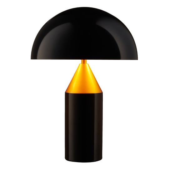 Czarna lampa stołowa BELFUGO nocna lampka grzybek do salonu Step Into Design