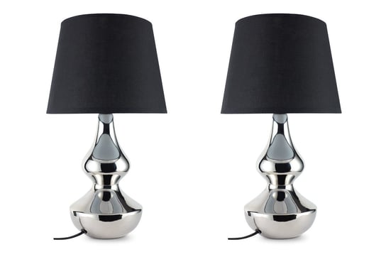 Czarna lampa stołowa w stylu glamour 2szt. RILA Konsimo