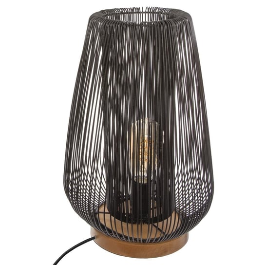 Czarna lampka nocna Noda druciana w stylu loft 40,5 cm Atmosphera