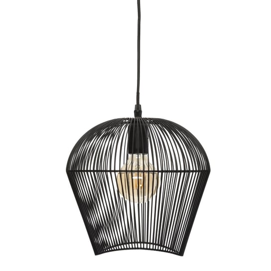 Czarna metalowa lampa wisząca Jena druciana w stylu loft 26 cm Atmosphera