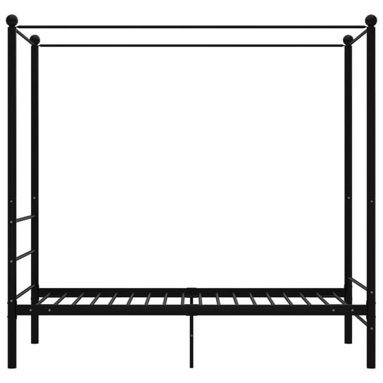 Czarna metalowa rama łóżka z baldachimem, 90 x 200 cm Shumee