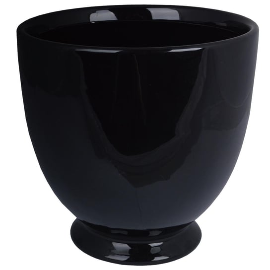 Czarna osłonka na doniczkę z ceramiki Selu Ø17,5 cm Duwen