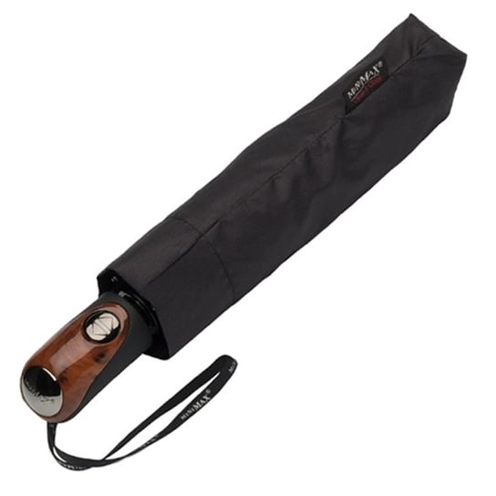 Czarna parasolka składana z pokrowcem - otwierana i zamykana jednym przyciskiem Impliva
