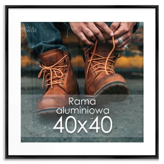 Czarna Ramka aluminiowa na zdjęcia 40x40 cm Czarne Ramki na zdjęcia Nice Wall