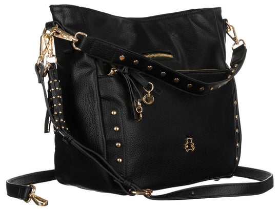 Czarna shopperbag duża torebka z eko skóry - LuluCastagnette LuluCastagnette