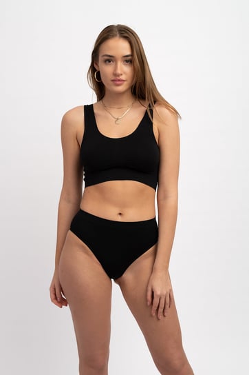 Czarne Bezszwowe Figi z Wysokim Stanem Rubenti Everyday Bikini-M Inna marka