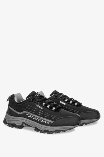 Czarne buty trekkingowe sznurowane unisex softshell Casu B2003-1-36 Casu