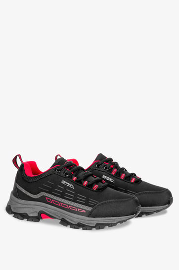 Czarne buty trekkingowe sznurowane unisex softshell Casu B2003-3-36 Casu