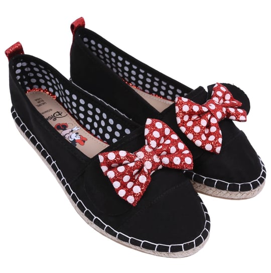 Czarne espadryle z kokardą Myszka Minnie DISNEY, rozmiar 39 sarcia.eu