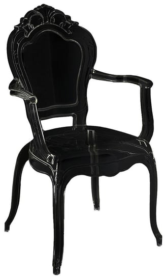 Czarne Krzesło Do Jadalni Z Podłokietnikami - Trixi 5X 56X97 Elior