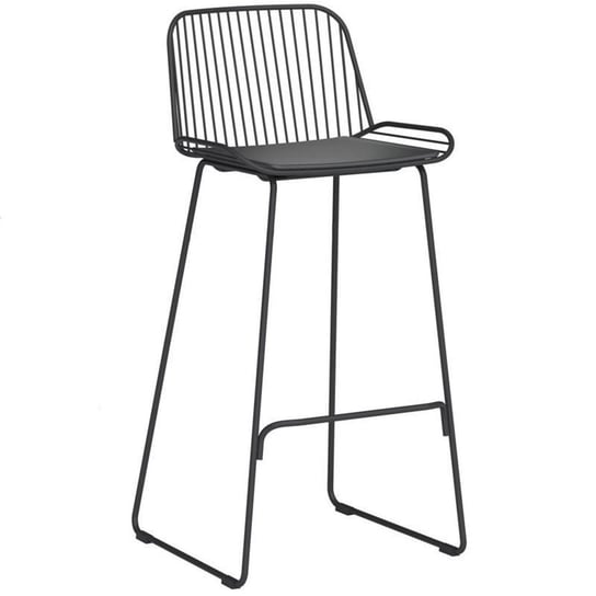Czarne krzesło IRON BAR hoker barowy nowoczesny Step Into Design