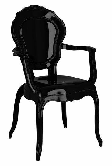 Czarne Krzesło Ludwik Glamour - Rivio 2X 57X96,5 Elior