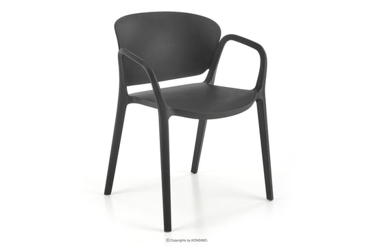 Czarne krzesło w stylu nowoczesnym DISPAR Konsimo Konsimo