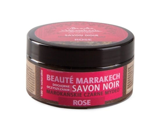Czarne Mydło Marokańskie Z Olejem Różanym Naturalne (Beaute Marrakech Savon Noir Rose 100G) Beaute Marrakech