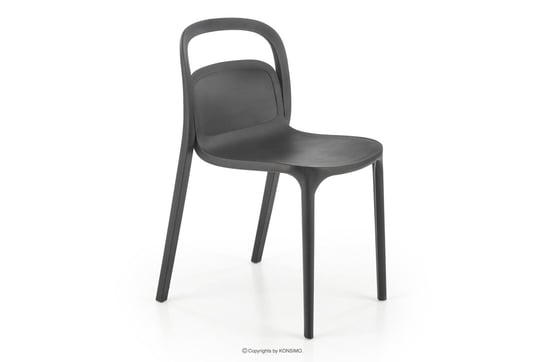 Czarne nowoczesne krzesło na taras FENOKE Konsimo Konsimo