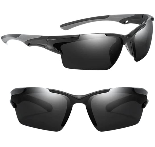 Czarne okulary rowerowe damskie męskie do jazdy sportowe Edibazzar
