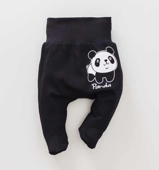 Czarne Półśpiochy Niemowlęce Panda Z Bawełny Organicznej Dla Chłopca-56 NINI