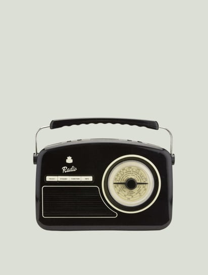 Czarne radio GPO Rydell Nostalgic Dab Radio Black GPO
