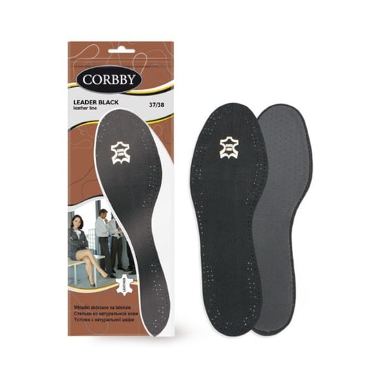 Czarne Skórzane Wkładki Do Butów Na Lateksie Corbby R. 39/40 Corbby