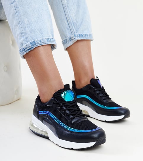 Czarne sneakersy z hologramem Jelka-40 Inna marka