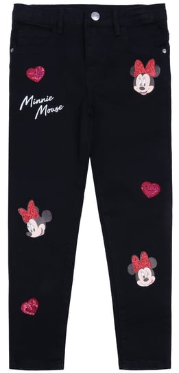 Czarne spodnie jeansowe Myszka Minnie Disney