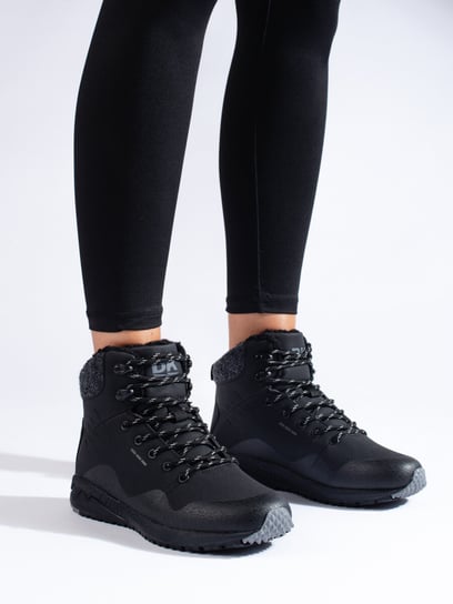 Czarne wysokie buty trekkingowe damskie z ociepleniem shelovet-37 DK