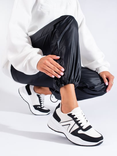Czarno-białe buty sportowe damskie Shelovet-37 Inna marka