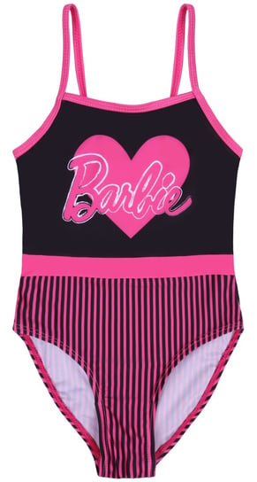 Czarno-różowy, jednoczęściowy strój kąpielowy Barbie Barbie