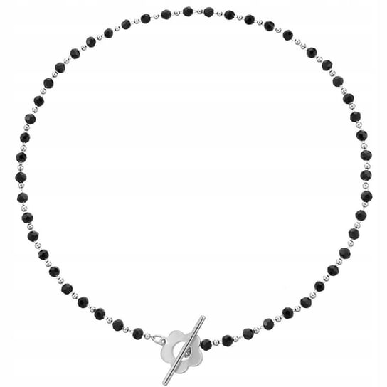 Czarny Choker Koraliki Naszyjnik Boho Srebrny Inna marka