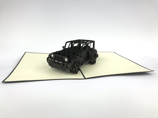 Czarny Jeep, 3d Kartka Motoryzacja, Dzień Ojca GrandGift