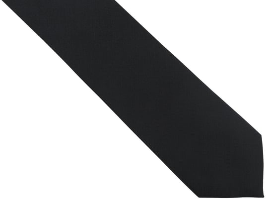Czarny Krawat Męski, Strukturalny Materiał - Paski D318 Modini
